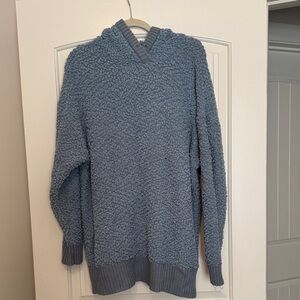 Cozy Blue Popcorn Sweater